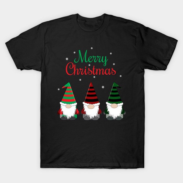 Merry Christmas Gnomes Color T-Shirt by KevinWillms1